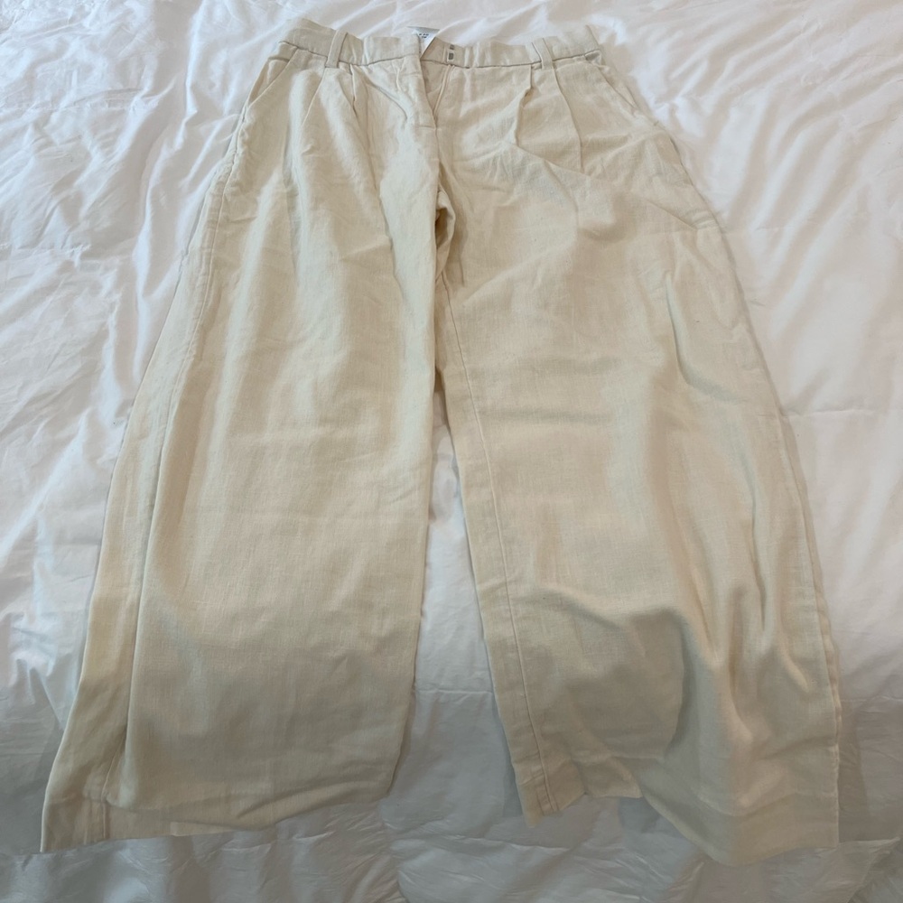 NWT Abercrombie & Fitch Cream linen pants